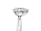 White gold Pear Cut Solitaire Ring with Thin Band and Four-Prong Setting_54