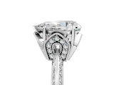 White gold Pear Cut Solitaire Split Shank Pave Diamond Engagement Ring with Four-Prong Setting_18