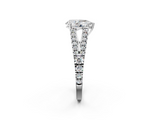 White gold Pear Cut Split Shank Pave Diamond Engagement Ring with Four-Prong Setting_83