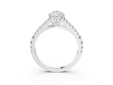White gold Pear Cut Split Shank Pave Diamond Engagement Ring with Four-Prong Setting_83