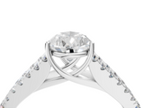 White gold Pear Cut Split Shank Pave Diamond Engagement Ring with Four-Prong Setting_85