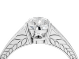 White gold Pear Cut Split Shank Pave Diamond Ring with Four-Prong Setting_67