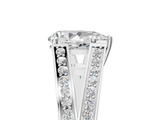 White gold Pear Cut Split Shank Pave Diamond Ring with Four-Prong Setting_68