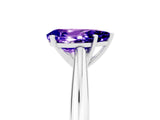 White gold Pear Cut Tanzanite Solitaire Engagement Ring with Cathedral Setting and Four-Prong Mount_29