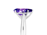 White gold Pear Cut Tanzanite Solitaire Engagement Ring with Cathedral Setting and Four-Prong Mount_95