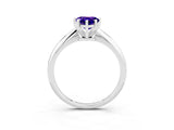White gold Pear Cut Tanzanite Solitaire Engagement Ring with Classic Band and Four-Prong Setting_39