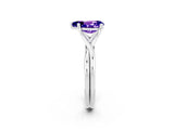 White gold Pear Cut Tanzanite Solitaire Twist Band Prong Setting Ring_38