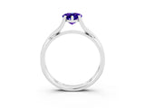 White gold Pear Cut Tanzanite Solitaire Twist Band Prong Setting Ring_39