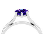 White gold Pear Cut Tanzanite Solitaire Twist Band Prong Setting Ring_40
