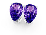 White gold Pear Cut Tanzanite Stud Earrings_19