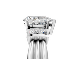 White gold Pear Cut Three-Stone Channel Set Ring with Bar Prongs_92