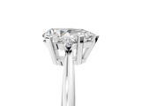 White gold Pear Cut Three-Stone Solitaire Ring with Round Accent Diamonds and Four-Prong Setting_54
