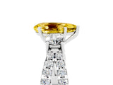 White gold Pear Cut Yellow Sapphire Three-Stone Ring with Pavé Split Shank and Four-Prong Setting_41