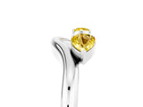 White gold Pear Cut Yellow Sapphire Two-Stone Open Band Ring with Prong Setting_23