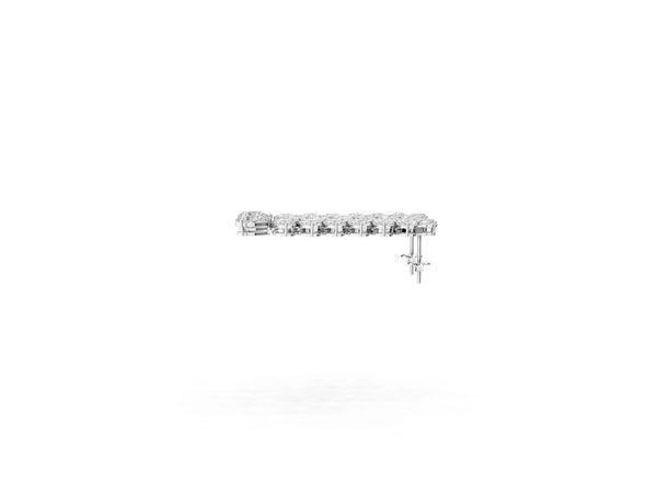 White gold Pear Diamond Cascading Leaf Drop Earrings