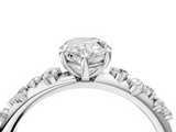 White gold Pear Diamond Cluster Prong-Set Solitaire Ring_76