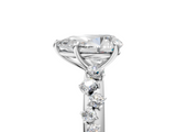 White gold Pear Diamond Cluster Prong-Set Solitaire Ring_77