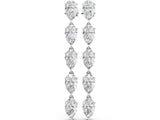 White gold Pear Diamond Dangle Earrings with Pear Diamond Accents_4