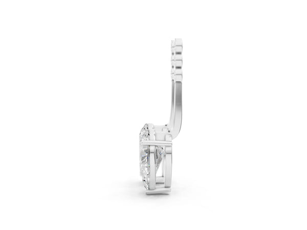 Platinum Pear Diamond Drop Earring Jackets