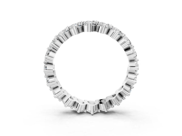 Platinum Pear Diamond Full Eternity Band with Shared Prong Setting