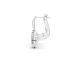 White gold Pear Diamond Halo Leverback Drop Earrings with Round Diamond Accents_1