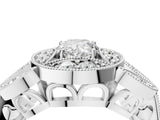 White gold Pear Diamond Milgrain Marquise Filigree Engagement Ring with Prong Setting_10