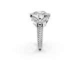 White gold Pear Diamond Milgrain Marquise Filigree Engagement Ring with Prong Setting_8