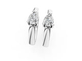 White gold Pear Diamond Mini Huggie Hoop Earrings_45