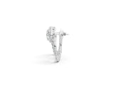 White gold Pear Diamond Open Teardrop Stud Earrings_1