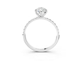 White gold Pear Diamond Pavé Band with Six-Prong Setting_30