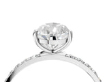 White gold Pear Diamond Pavé Band with Six-Prong Setting_31