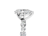 White gold Pear Diamond Prong Set Engagement Ring with Pave Band_250