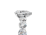 White gold Pear Diamond Prong Setting with Side Stones on a Pave Band_183