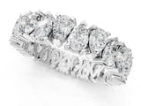 White gold Pear Diamond Shared Prong Eternity Band_1