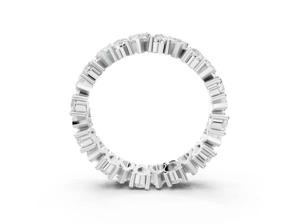 Platinum Pear Diamond Shared Prong Eternity Band