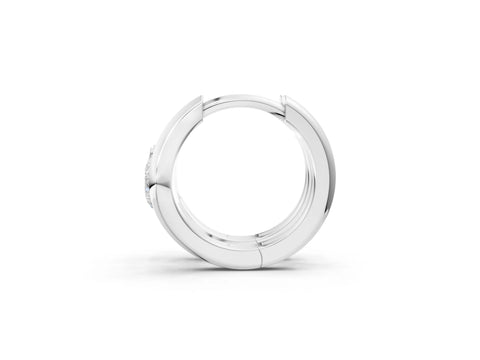 White gold Pear Diamond Silhouette Hoop Earrings_1
