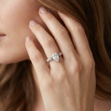 White gold Pear Diamond Solitaire Engagement Ring with Pavé Band and Four-Prong Setting_14