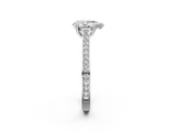 White gold Pear Diamond Solitaire with Pave Band and Six-Prong Setting_57