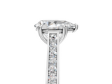White gold Pear Diamond Solitaire with Pave Band and Six-Prong Setting_60