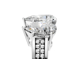 White gold Pear Diamond Three-Stone Ring with Prong Setting and Textured Band_22