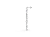 White gold Pear, Emerald, and Round Diamond Linear Drop Earrings_9