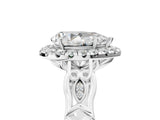 White gold Pear Halo Diamond Engagement Ring with Filigree Band and Four-Prong Setting_86