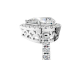 White gold Pear Halo Diamond Engagement Ring with Pavé Band and Four-Prong Setting_25