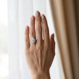 White gold Pear Halo Diamond Engagement Ring with Split Shank Band and Four-Prong Setting_18