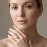 White gold Pear Halo Diamond Engagement Ring with Split Shank Band and Four-Prong Setting_19