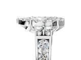 White gold Pear Halo Diamond Engagement Ring with Split Shank and Four-Prong Setting_46