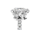 White gold Pear Halo Diamond Pave Band Ring with Four-Prong Setting_20