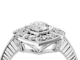 White gold Pear Halo Diamond Ring with Milgrain Bezel and Prong Setting_10
