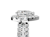 White gold Pear Halo Diamond Split Shank Engagement Ring with Prong Setting_86