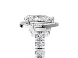 White gold Pear Halo Pavé Diamond Engagement Ring with Four-Prong Setting_31